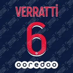 Verratti 6 (Official PSG 2020/21 Home Ligue 1 Name and Numbering)